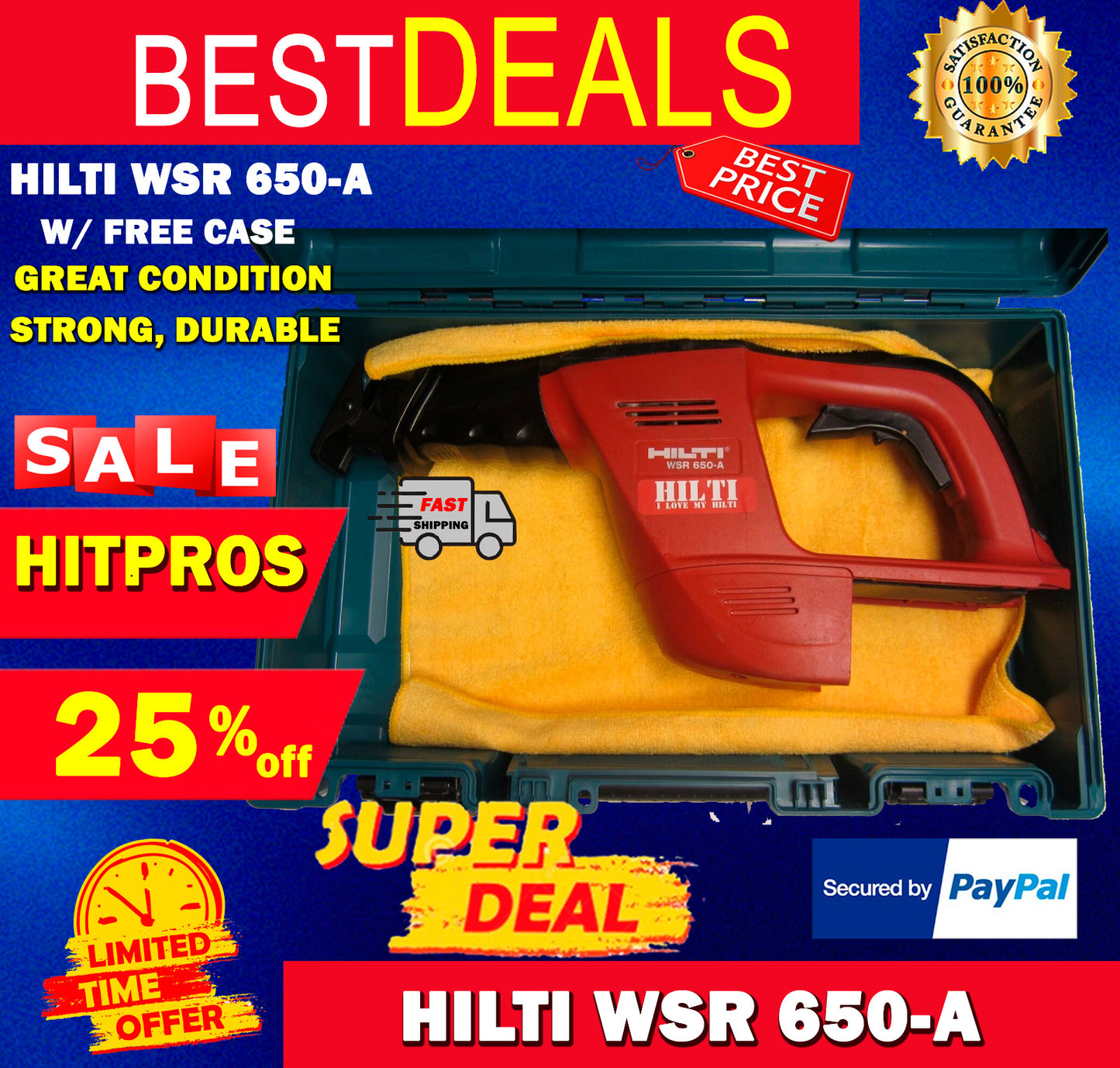 HILTI WSR 650-A, W/ FREE CASE, GREAT CONDITION, STRONG, DURABLE, FAST SHIPPING