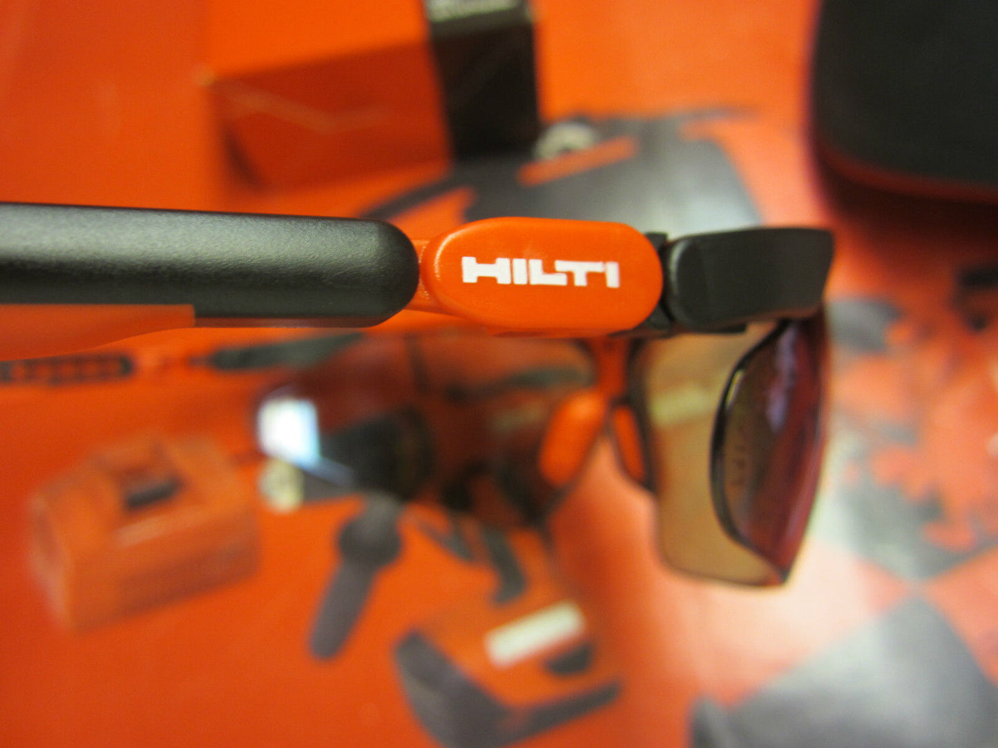 HILTI SAFETY GLASSES TINTED W/ HILTI HAT, BRAND NEW, GREAT