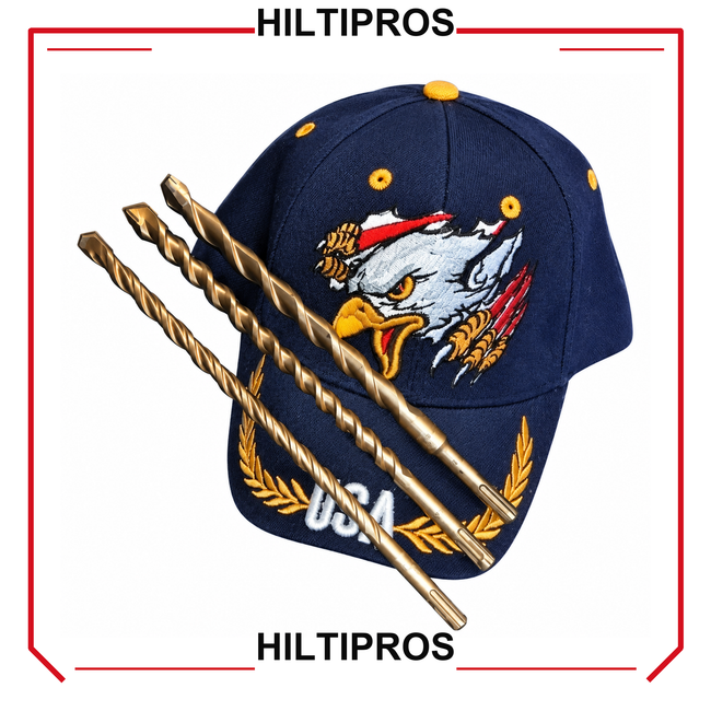 HILTI - DEWALT SET OF BITS SDS PLUS 5/16", 1/2", 3/8", PREOWNED, HAT - HILTIPROS clean product image