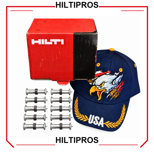 HILTI 100X X-C 22 P8TH (7/8") STD FASTENER, FREE HAT - HILTIPROS clean product image