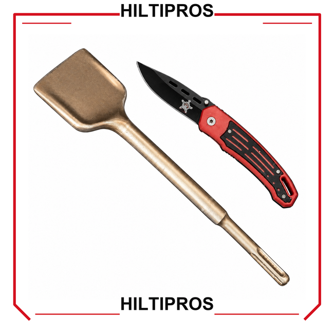 HILTI CHISEL FLAT SDS PLUS 2-3/8" X 9-5/8" PREOWNED - HILTIPROS clean product image