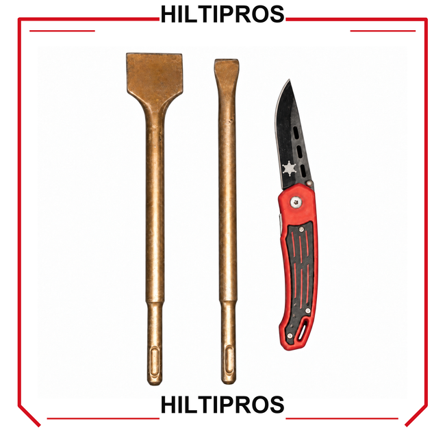 HILTI CHISEL SDS PLUS FLAT 1-1/2 X 9-3/4" AND 5/8" X 9-1/4" - HILTIPROS clean product image