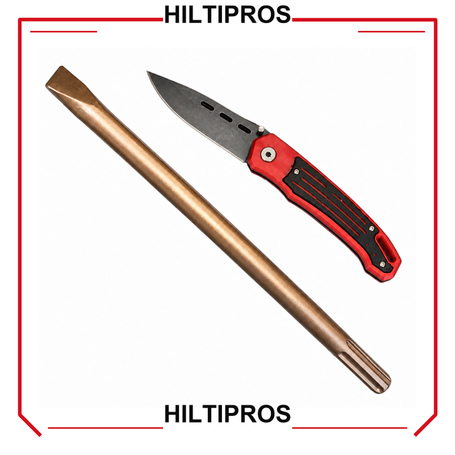 HILTI CHISEL WIDE FLAT SDS MAX 3/4" X 14-1/2" PREOWNED - HILTIPROS clean product image