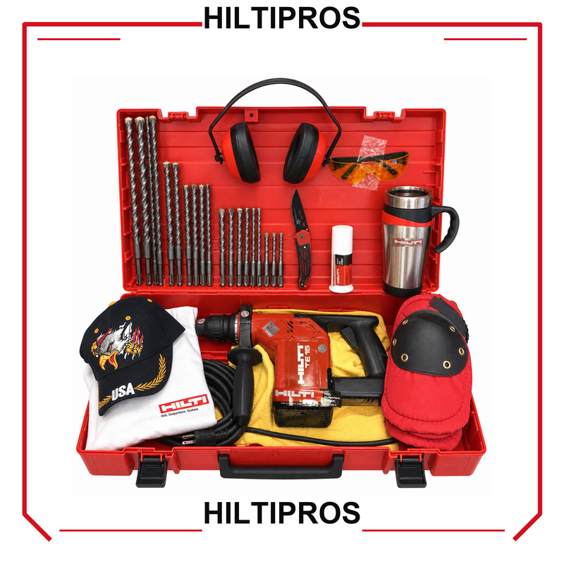 HILTI TE 15, PREOWNED, FREE COFFEE MUG, BITS, AND MORE - HILTIPROS clean product image