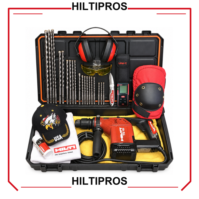 HILTI TE 15, PREOWNED, FREE LASER METER, BITS, EXTRAS - HILTIPROS clean product image