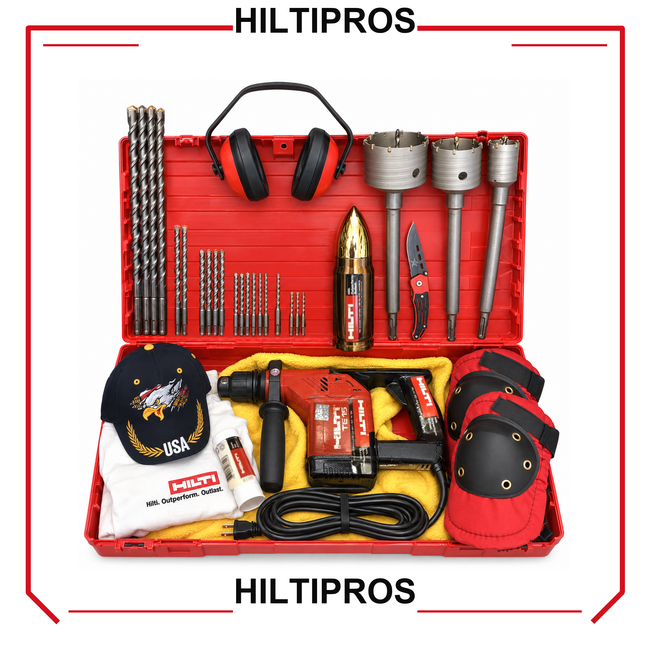 HILTI TE 15, PREOWNED, FREE THERMO, BITS, LOT OF EXTRAS - HILTIPROS clean product image