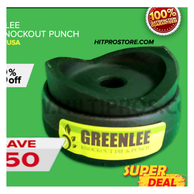 3' 1/2 Greenlee Knockout Punch Die Set
