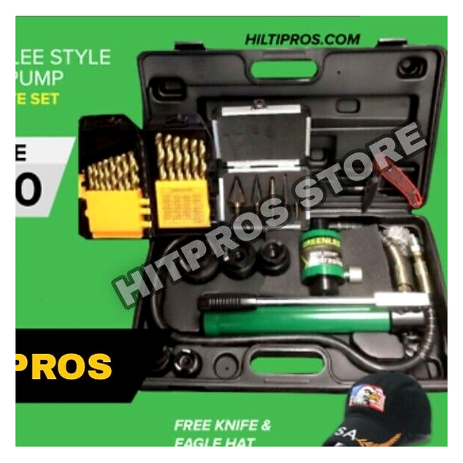 GREENLEE STYLE HYDRAULIC PUMP SET, NEW, KNOCKOUT SET