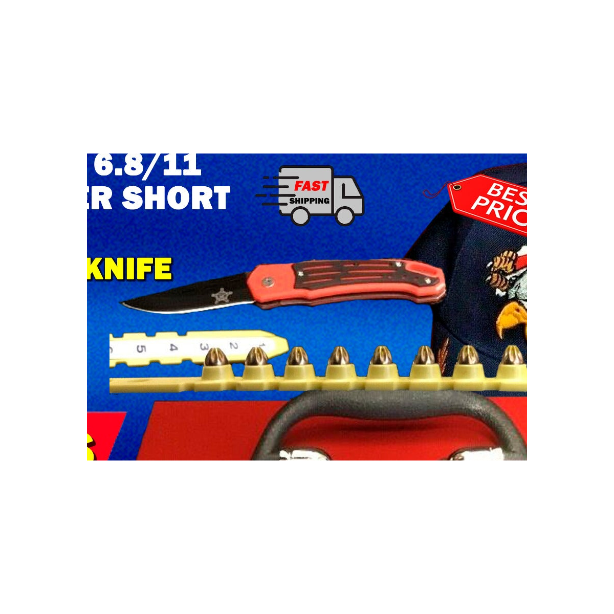 HILTI 1000X 6.8/11 M .27 CALIBER SHORT, FREE HAT, KNIFE