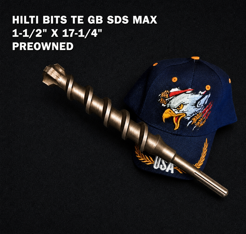 HILTI BIT TE GB SDS MAX 1-1/2" X 17-1/4" PREOWNED, FREE HAT, STRONG