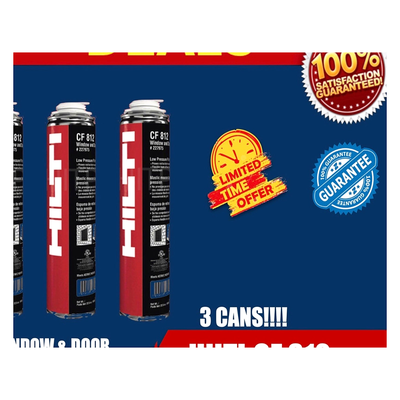HILTI CF 812 WINDOW & DOOR FOAM (3 CAN)