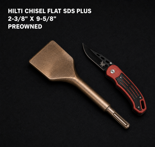 HILTI CHISEL FLAT SDS PLUS 2-3/8" X 9-5/8" PREOWNED