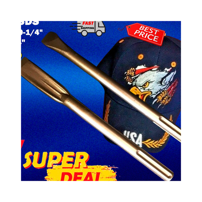 HILTI CHISEL SDS MAX FLAT (1" X 10-1/4") & (7/8" X 10-3/4") PREOWNED