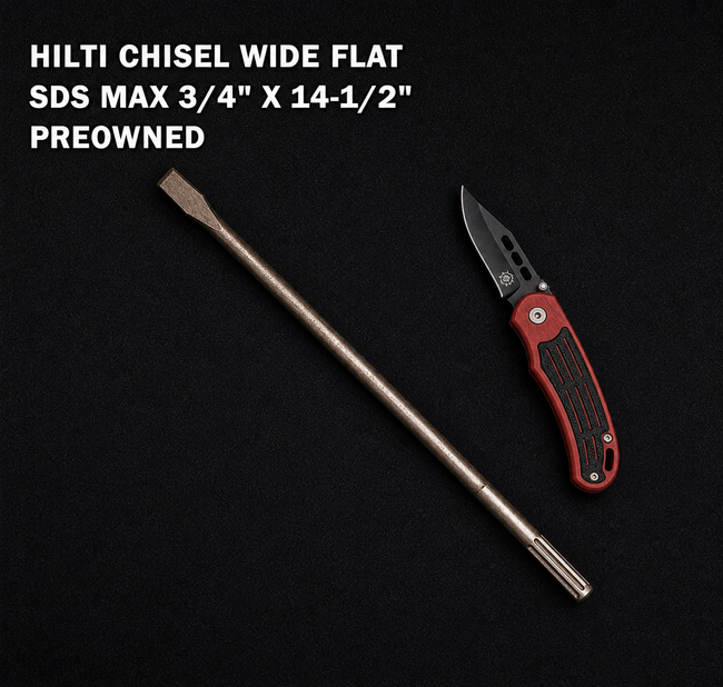HILTI CHISEL WIDE FLAT SDS MAX 3/4" X 14-1/2" PREOWNED