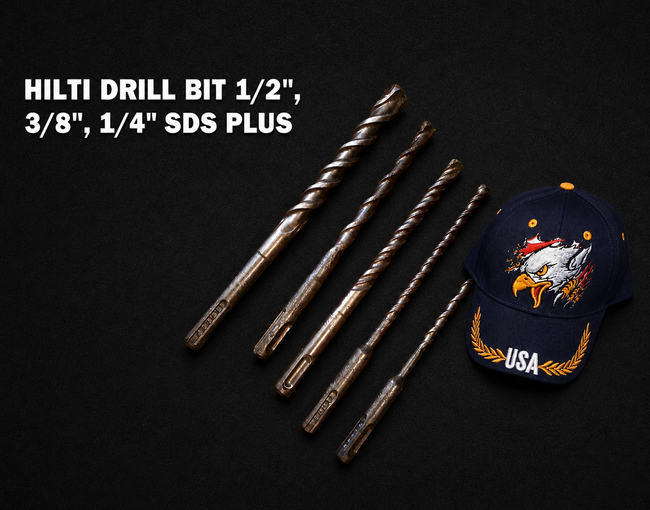 HILTI DRILL BIT 1/2", 3/8", 1/4" SDS PLUS, SET OF 5