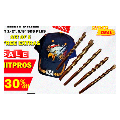 HILTI DRILL BIT 1/2", 5/8" SDS PLUS, SET OF 5