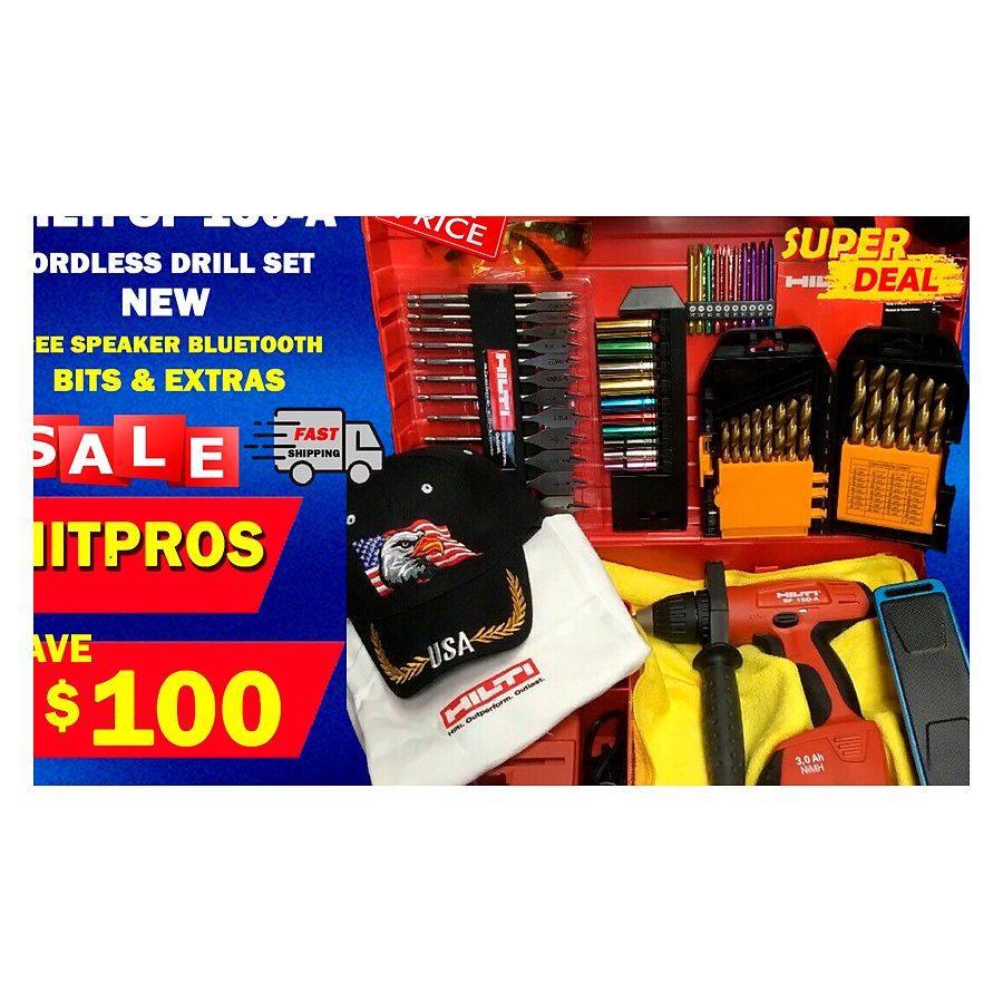 HILTI SF 150-A CORDLESS DRILL SET, NEW, FREE BITS, SPEAKER, EXTRAS