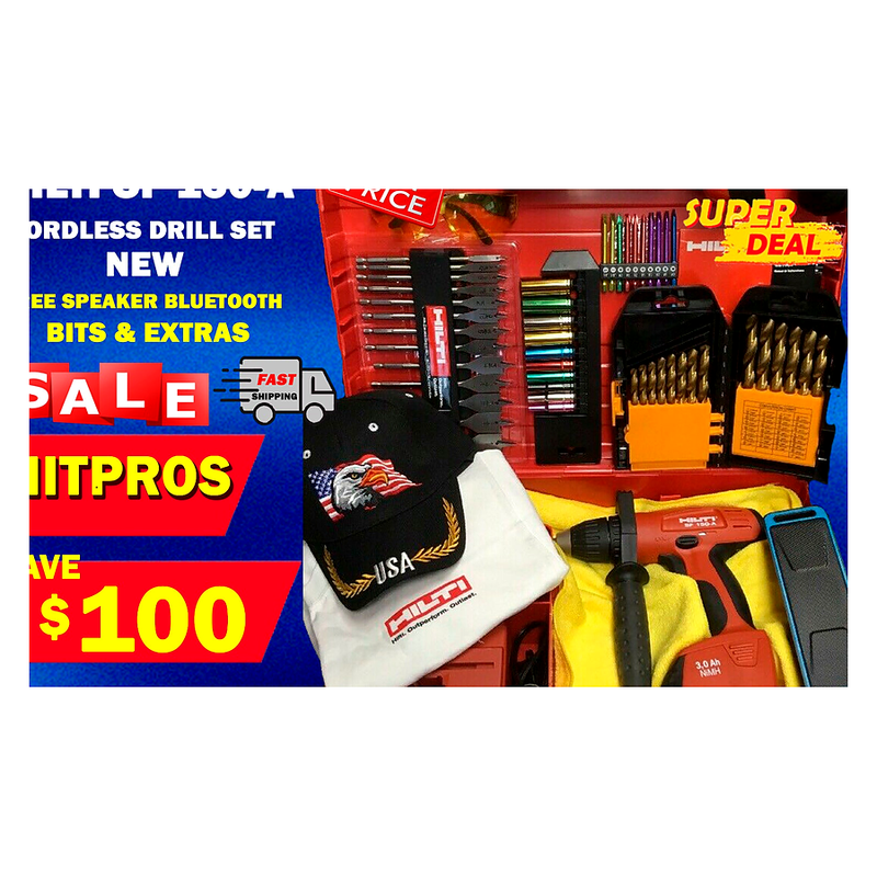 HILTI SF 150-A CORDLESS DRILL SET, NEW, FREE BITS, SPEAKER, EXTRAS