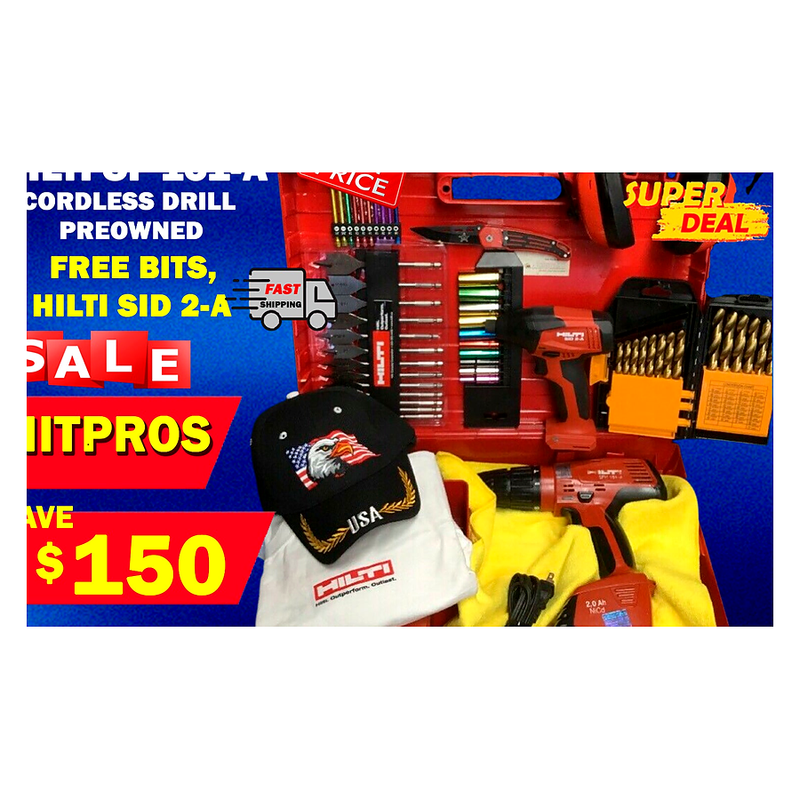 HILTI SF 151-A CORDLESS DRILL, PREOWNED, FREE BITS, HILTI SID 2-A