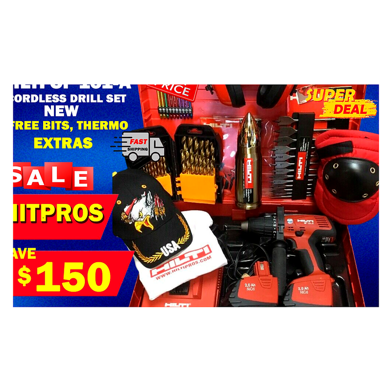 HILTI SF 151-A CORDLESS DRILL SET, NEW, FREE BITS, THERMO, EXTRAS