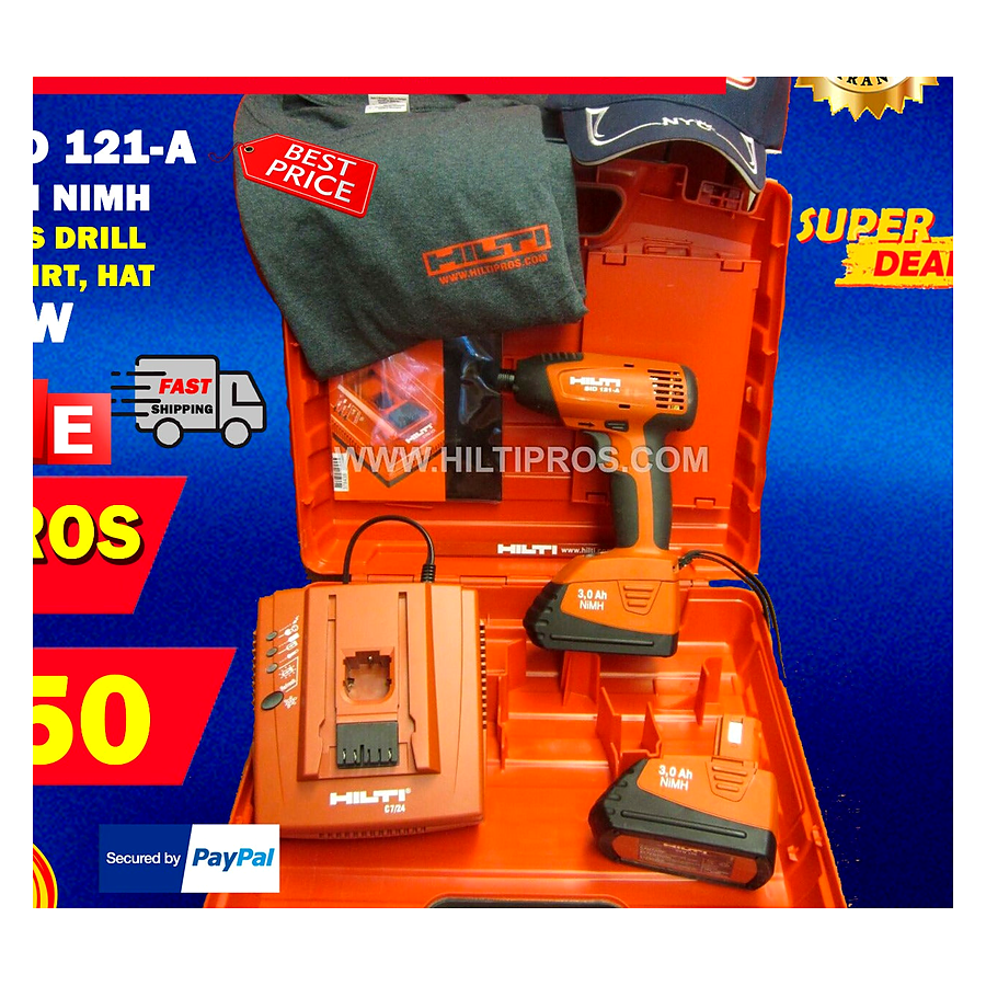 Hilti SID 121-A 12V 3, 0 Ah NiMH CORDLESS DRILL, NEW, FREE T-SHIRT, HAT