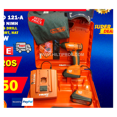 Hilti SID 121-A 12V 3, 0 Ah NiMH CORDLESS DRILL, NEW, FREE T-SHIRT, HAT