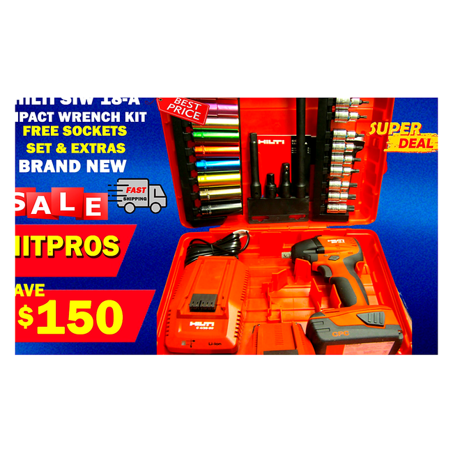 HILTI SID 144-A IMPACT DRIVER, PREOWNED, FREE BITS & EXTRAS/DURABLE