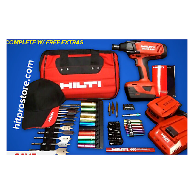 HILTI SID 8-A18 CORDLESS DRIVER, NEW, FREE BITS, 2 BATTERIES, COMPLETE
