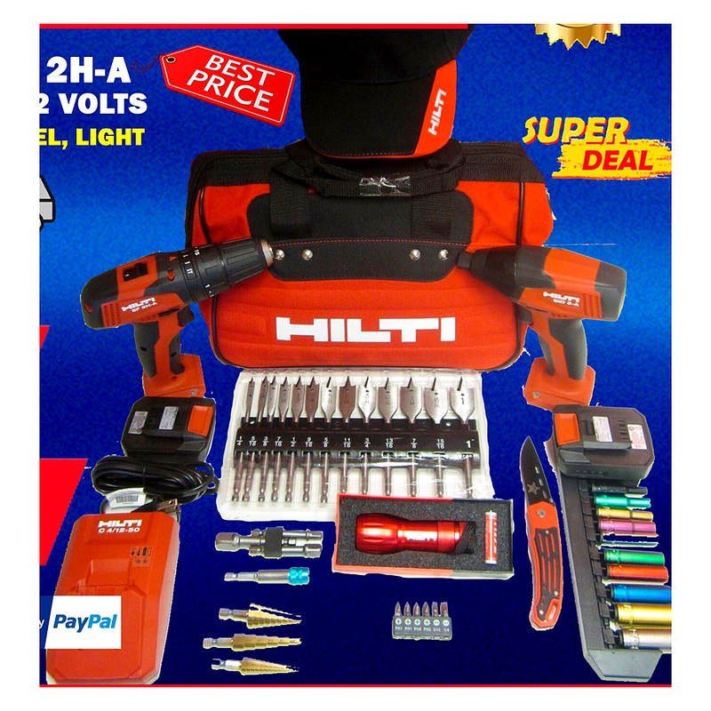 HILTI SID & SF 2H-A DRILL/DRIVER 12 VOLTS COMBO, NEWEST MODEL