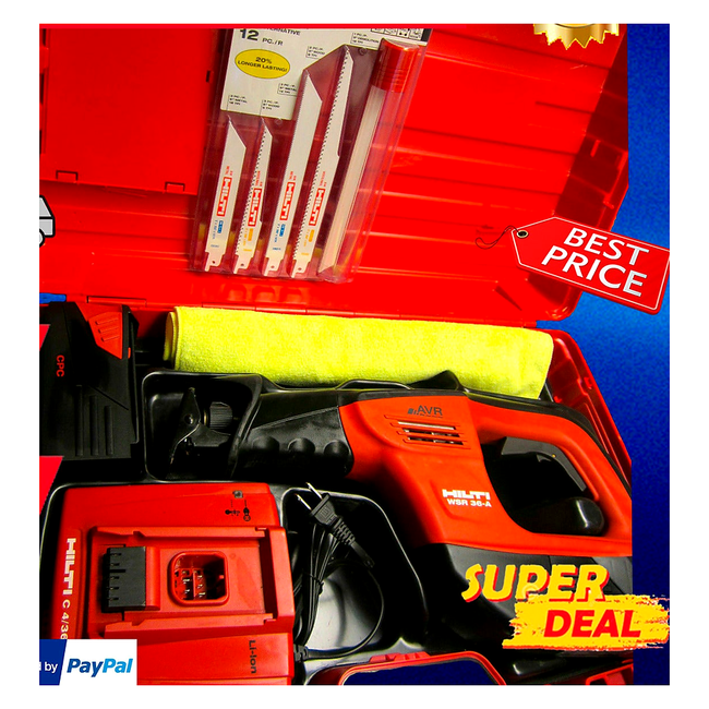 HILTI SR 30-A 36 CORDLESS RECIPROCATING SAW, 5.2 AMPS HEAVY DUTY