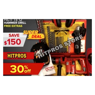 HILTI TE 12 PREOWNED, FREE ANGLE GRINDER, BITS, EXTRAS