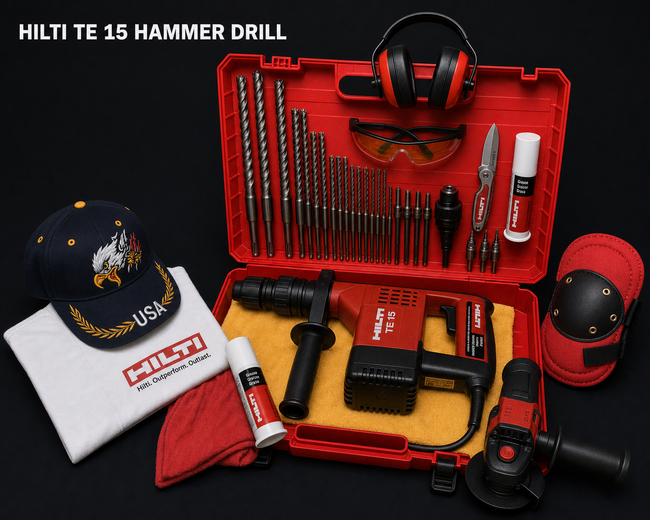 HILTI TE 15, GREAT CONDITION, FREE ANGLE GRINDER, BITS, EXTRAS