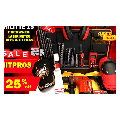 HILTI TE 15, PREOWNED, FREE LASER METER, BITS, AND MORE
