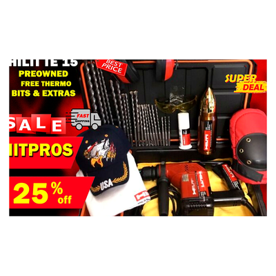HILTI TE 15, PREOWNED, FREE THERMO, BITS, AND A LOT OF MORE