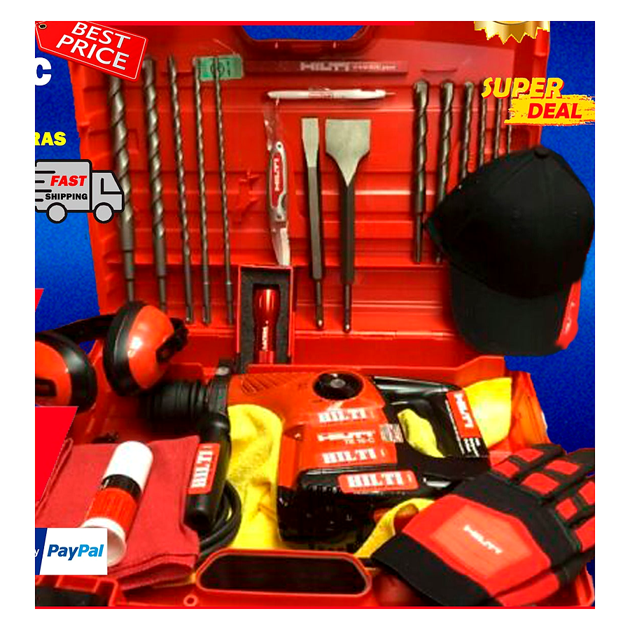 HILTI TE 16-C DRILL, PREOWNED, LOADED WITH FREE EXTRAS