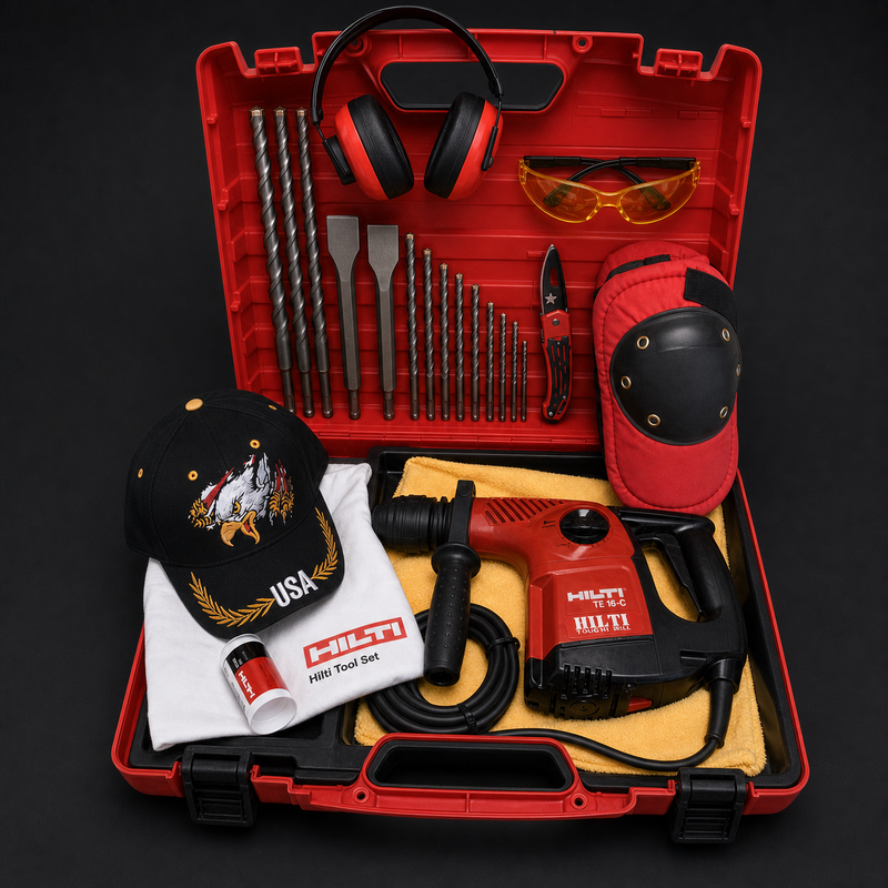 HILTI TE 16-C, GREAT CONDITION, FREE BITS, CHISELS, COMPLETE SET