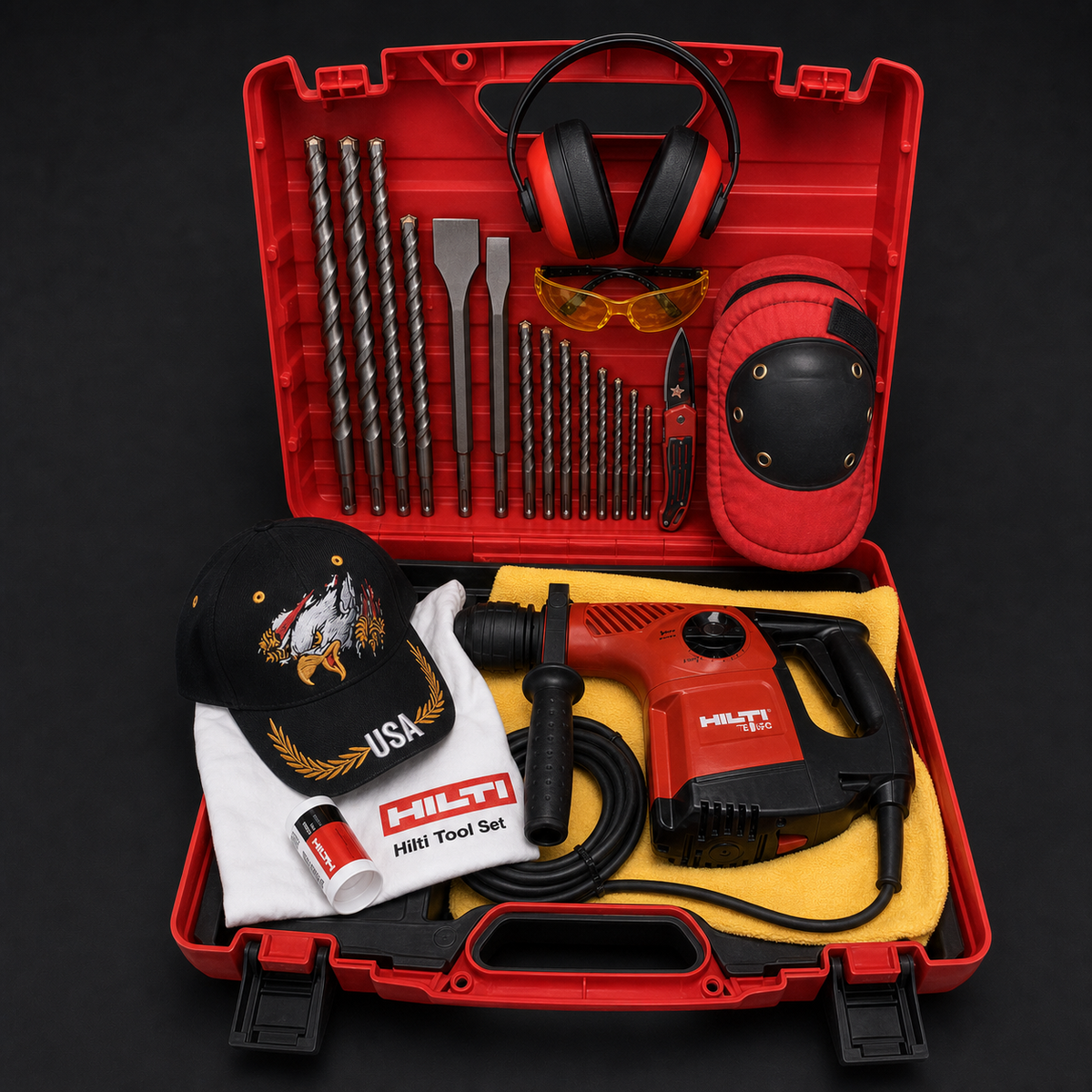 HILTI TE 16-C, GREAT CONDITION, FREE GRINDER, CHISELS, COMPLETE SET