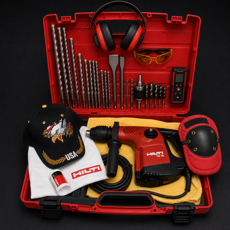 HILTI TE 16-C PREOWNED, FREE LASER METER, BITS, A LOT OF EXTRAS