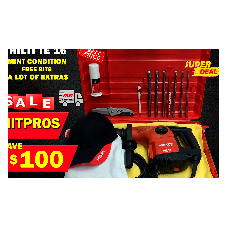HILTI TE 16, MINT CONDITION, FREE BITS, A LOT OF EXTRAS