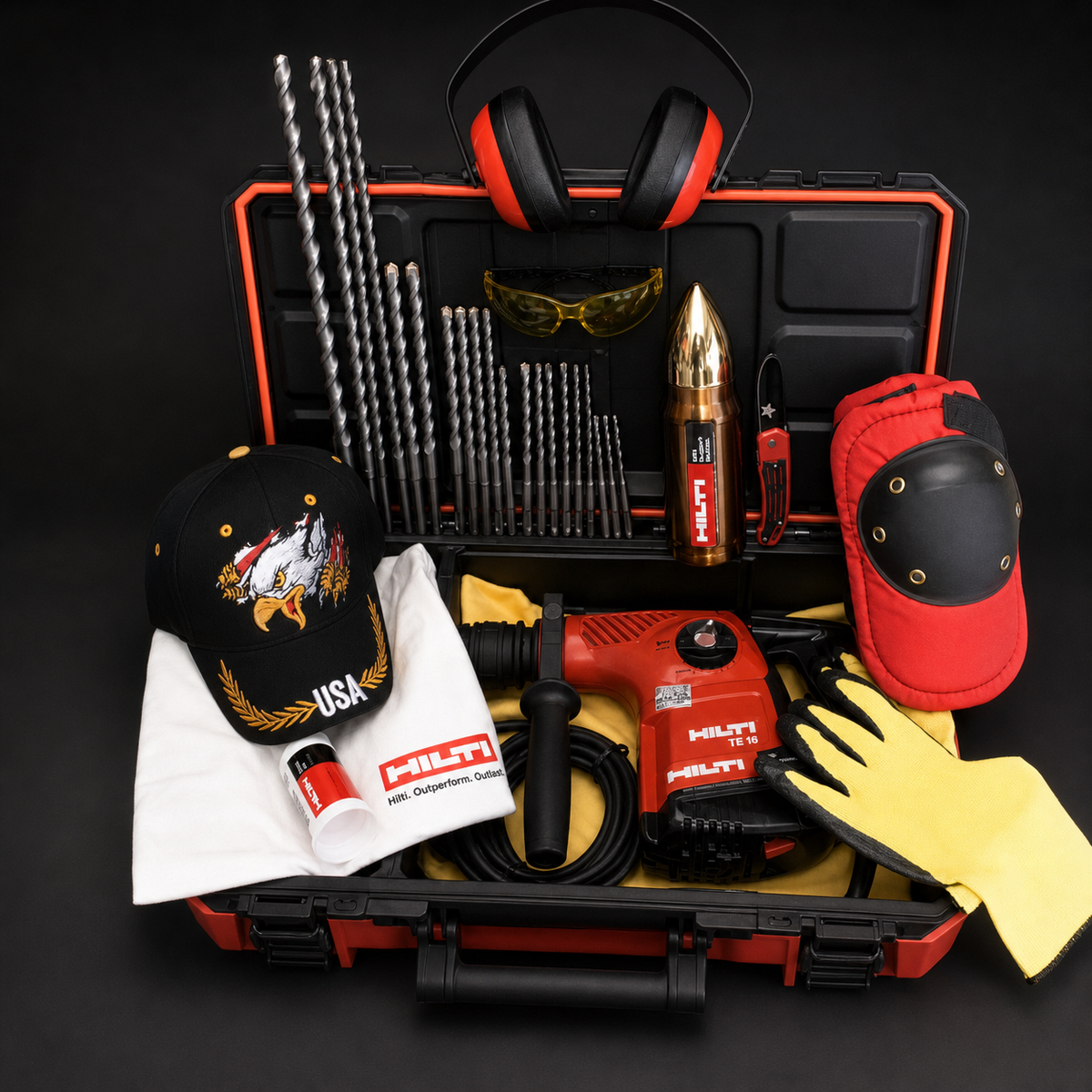 HILTI TE 16, PREOWNED, FREE THERMO, BITS, EXTRAS