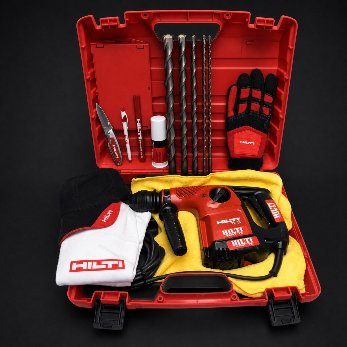 HILTI TE 16, PREOWNED, STRONG, FREE BITS, HILTI EXTRS