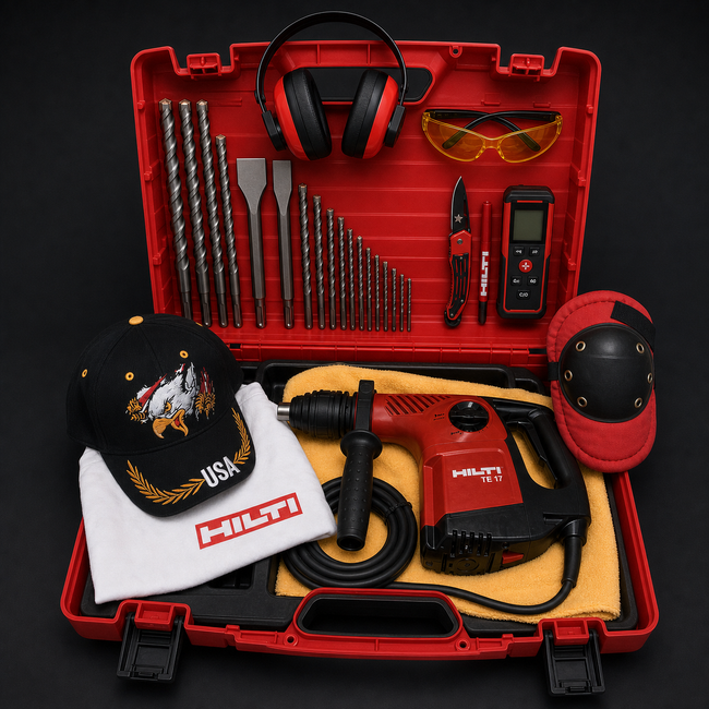 HILTI TE 17 HAMMER DRILL, EXCELLENT CONDITION, MADE IN GERMANY, FREE LASER
