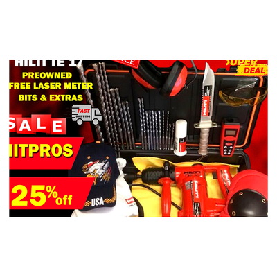 HILTI TE 17, PREOWNED, FREE LASER METER, BITS, A LOT OF EXTRAS