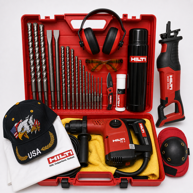 HILTI TE 2 DRILL, WSR 1000 RECIPROCATING SAW, NEW, FREE THERMO, BITS