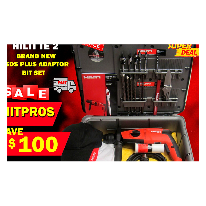 HILTI TE 2, SDS PLUS ADAPTOR & BIT SET, BRAND NEW, ORIGINAL
