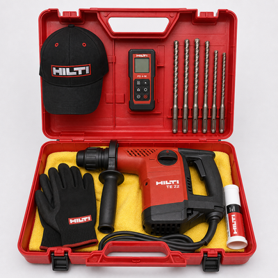 HILTI TE 22 DRILL, GREAT CONDITION, FREE LASER METER, EXTRAS