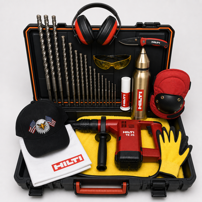 HILTI TE 25, GREAT CONDITION, FREE THERMO, BITS, A LOT OF EXTRA