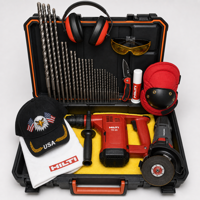 HILTI TE 25, PREOWNED, FREE GRINDER, BITS, A LOT OF EXTRAS