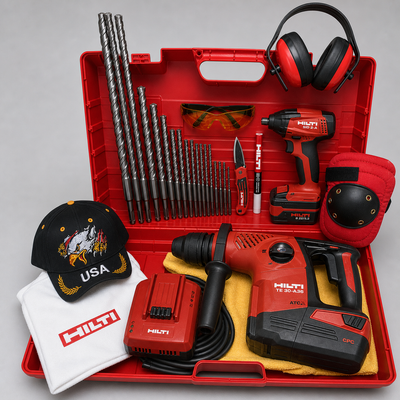 HILTI TE 30-A36 HAMMER DRILL, PREOWNED, FREE SID 2-A, BITS, EXTRAS
