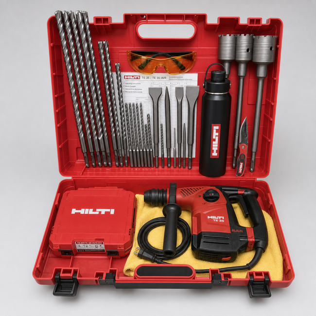 HILTI TE 35, EXCELLENT CONDITION, FREE BITS & CHISEL, THERMO BOTTLE